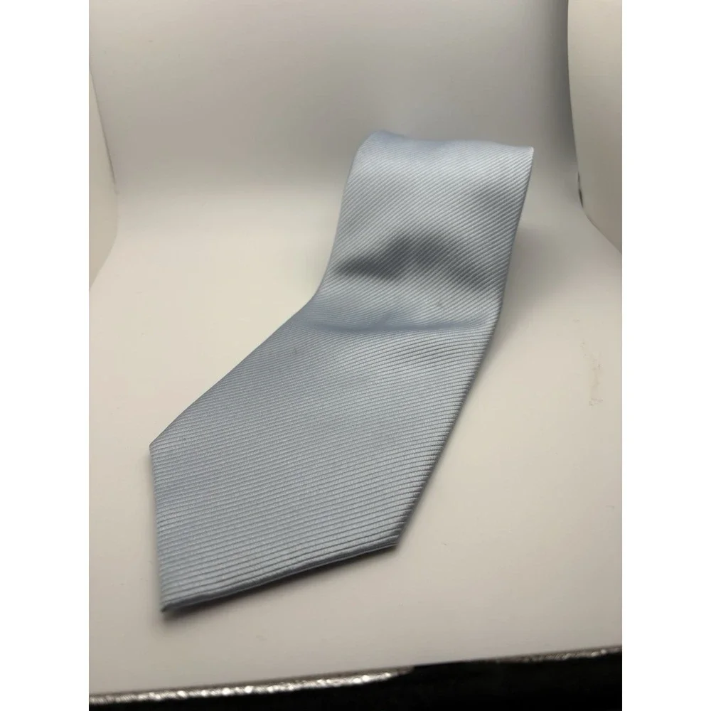 Banana Republic Mens Blue Silk Geometric Ribbed Classic Neck Tie